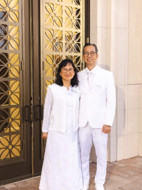 Yigo Guam Temple President & Sister Lopez 2023